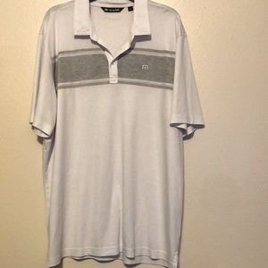 Mens M Travis Mathew Polo Shirt XXL White